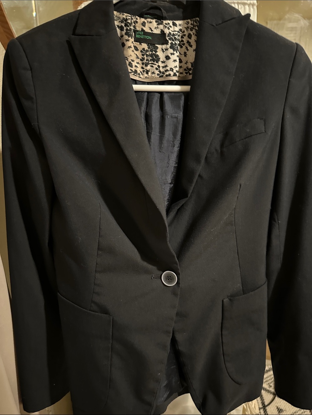 United Colors Of Benetton Black Women's Blazer Jacket